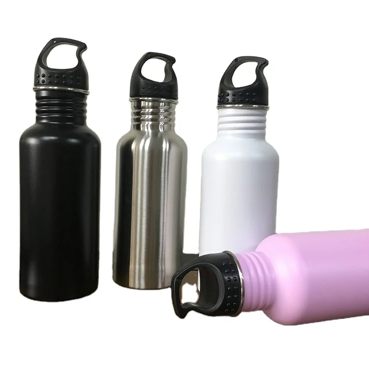 

Eco friendly gym drinking insulated single wall water bottle, Silver, black etc