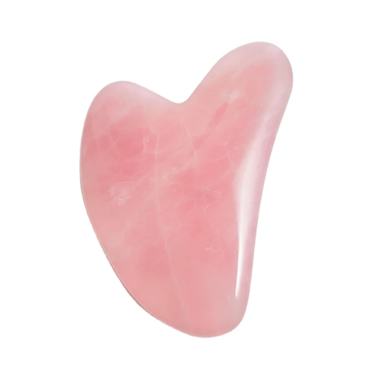 

high quality rose quartz gua sha gift for girl for face