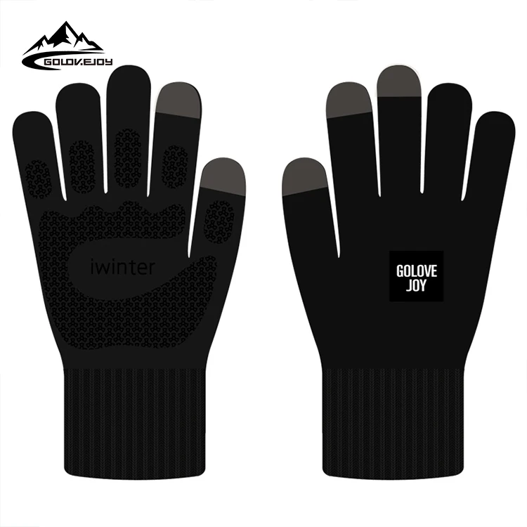 

GOLOVEJOY DZ89 Men Stretch Knitted Fingerless Winter Warmer Windproof Touch Screen Moto Bike Racing Gloves, Has 4 colors