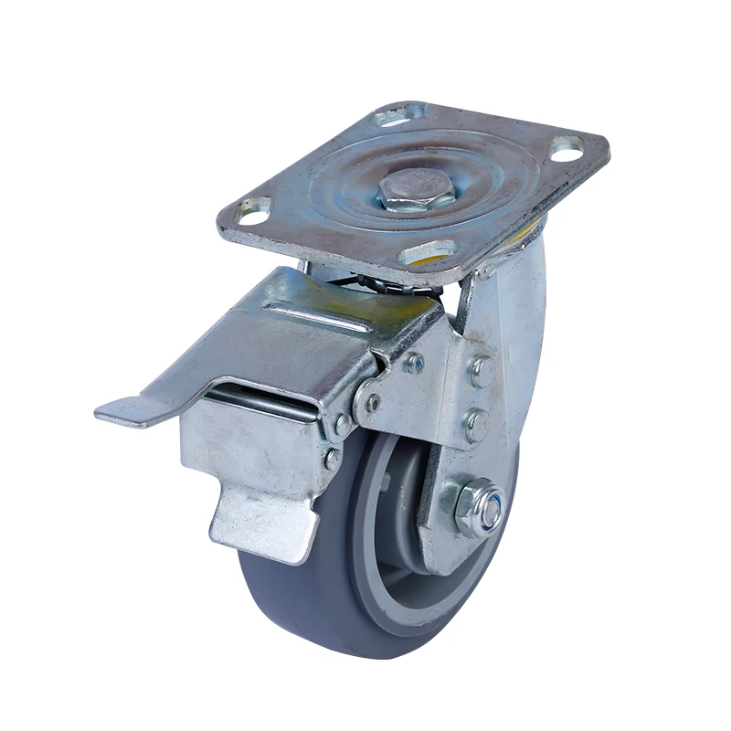 

silence tpr material heavy high load capacity caster wheel for industrial, Black