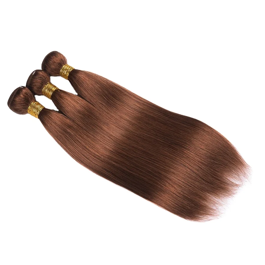 

Light Brown Color Hair Bundles 3 Bundles /set 100grams/Bundle Brazilian Human Hair Weave Free Shipping