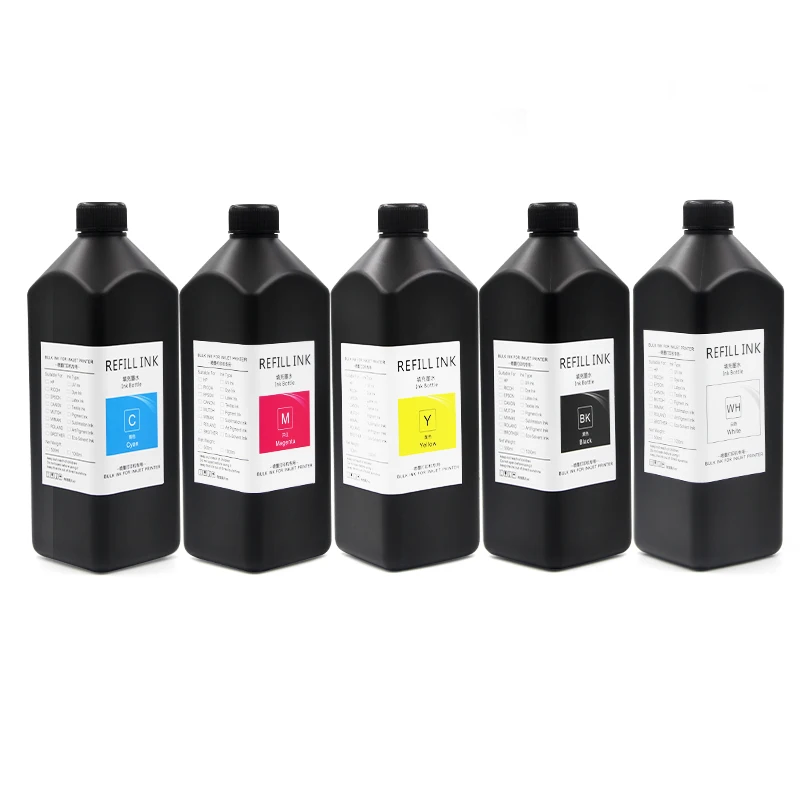 Ocbestjet New Improved Universal Soft LED UV Ink UV Inkjet Ink for Epson DX5 DX6 DX7 UV Flatbed Printer