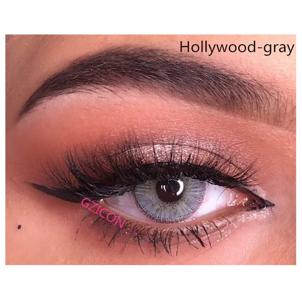 

Soft 4 color beauty style wholesale yearly contact lenses hollywood gray natural color lenses