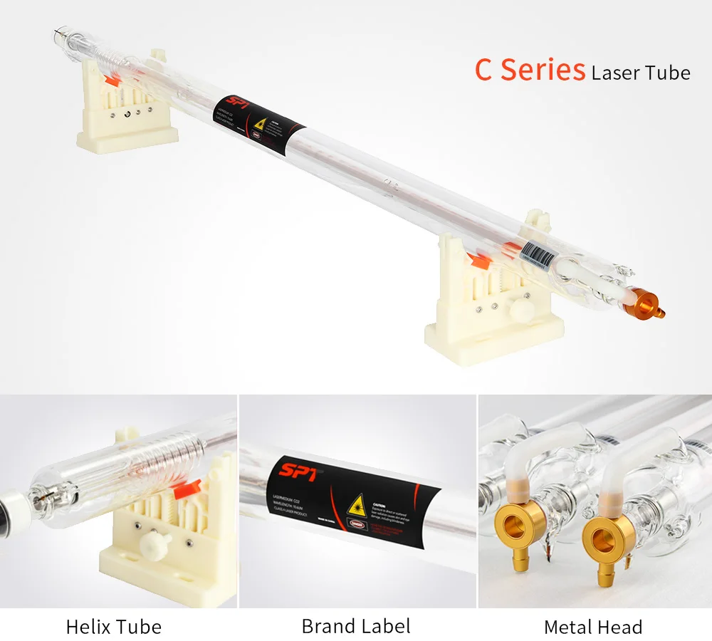 SPT Factory Direct 30W 40W 50W 60W 80W 90W 100W 130W 150W CO2 Glass Laser Tube 150w Replacement