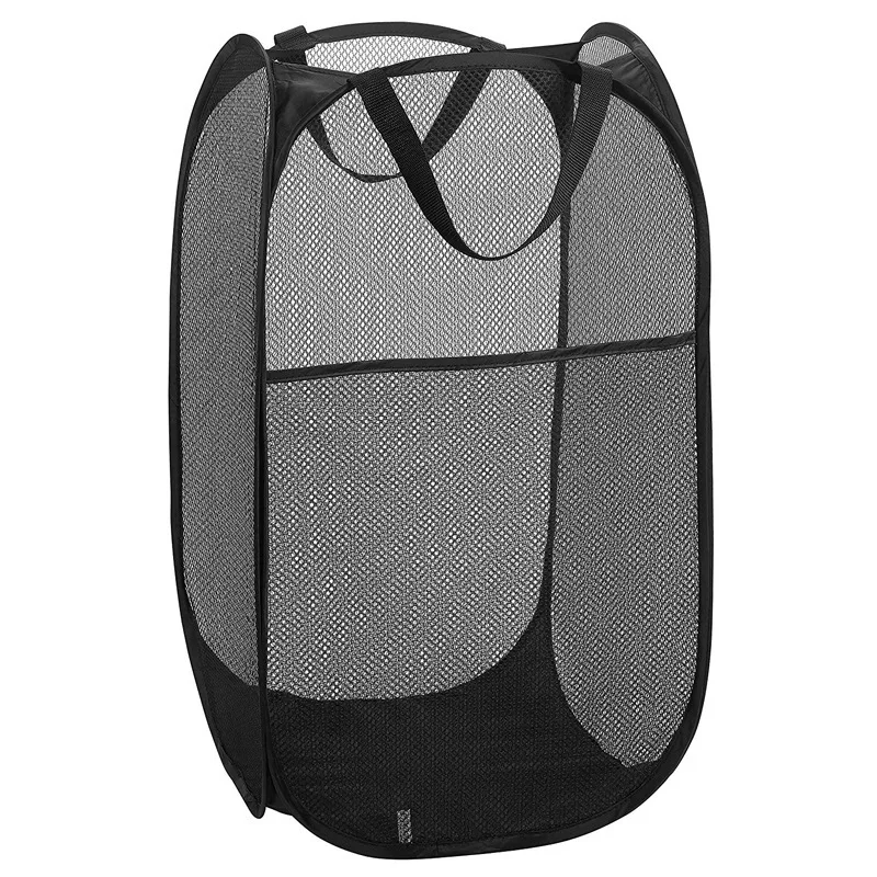 

Large Laundry Hamper Bag With Handles,Collapsible Dirty Clothes Basket Tall Foldable For Washing Storage