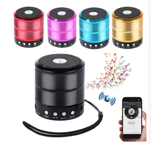 

BT 5.0 Speakers 887 Portable FM Radio TF Card Smart Wireless karaoke With AU Cable Speakers, Gold,red,silver,black,blue