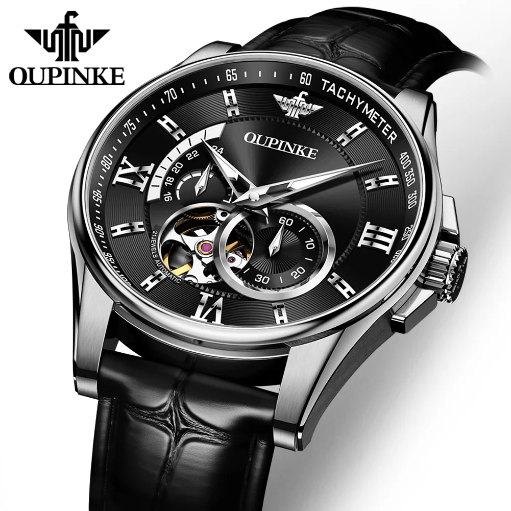 

OUPINKE 3222 Oem Custom skeleton reloj tourbillon mechanical automatic watches watches men wrist luxury