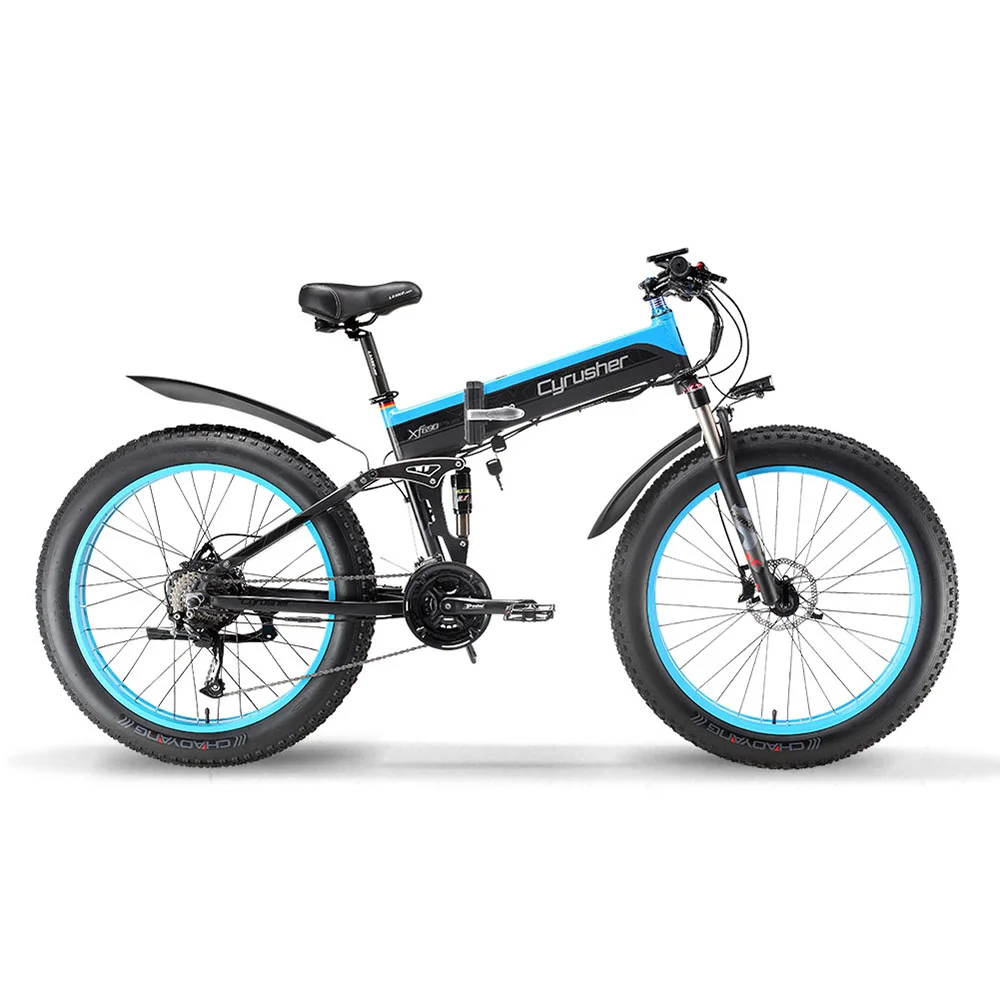 

Cyrusher XF690 1000W 48V 12.8ah Folding Fat Tire Electric Bike