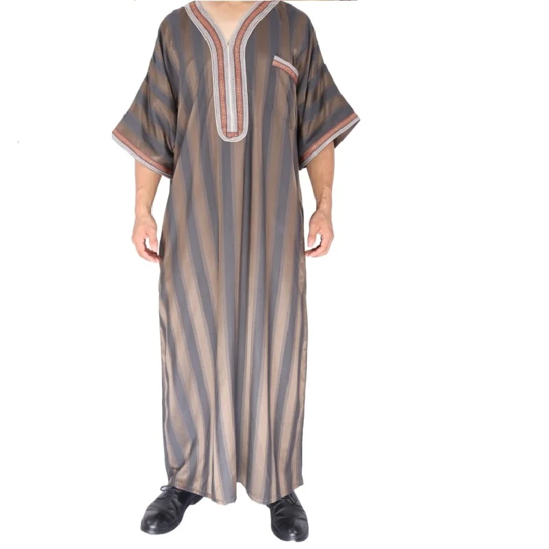 

Fashion design wholesale price fast delivery long sleeve muslim men thobe jubah, 4 mix colors