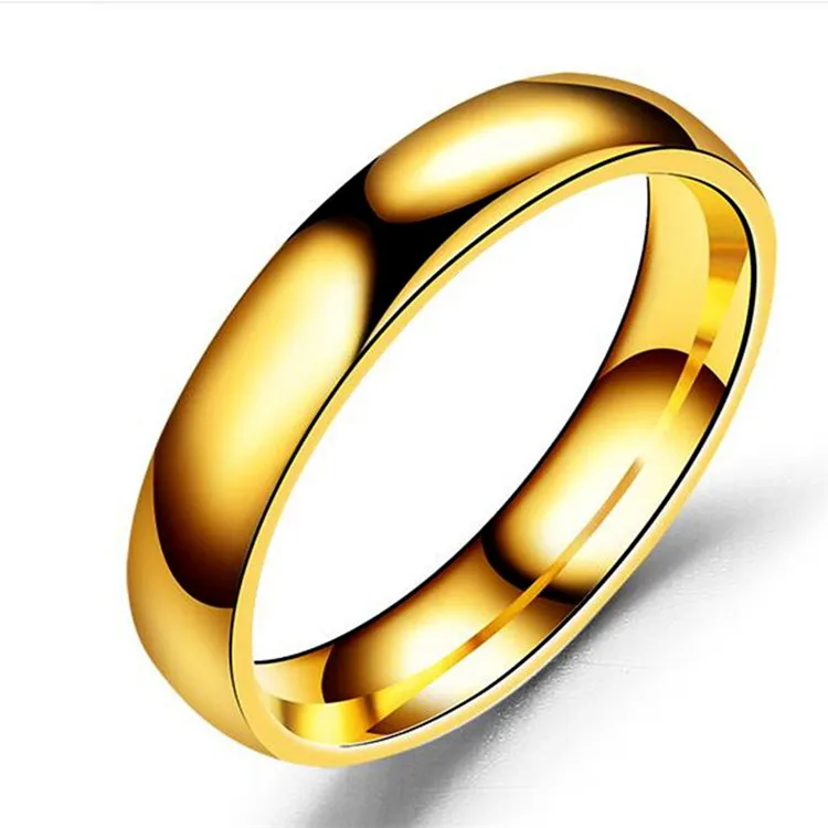 

4mm width smooth titanium wedding rings for couples, Picture