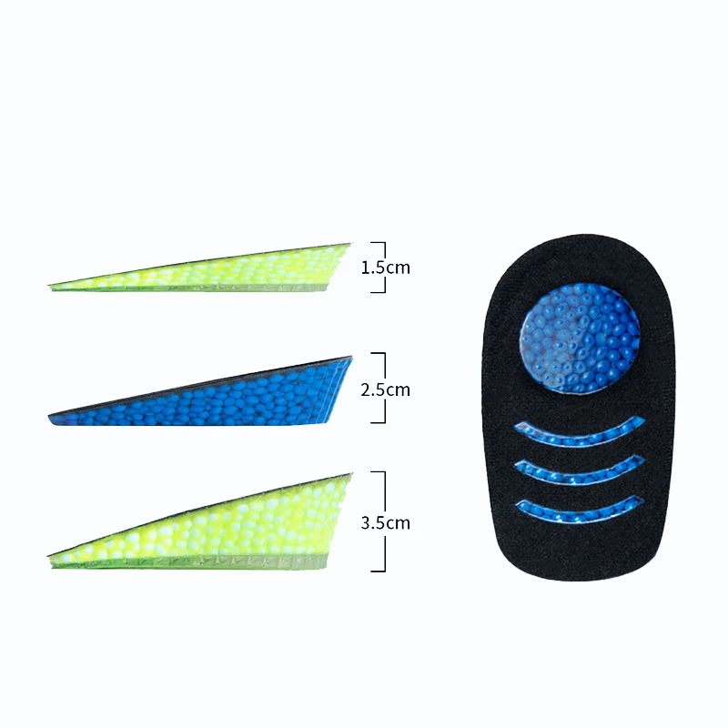 

2021 new insoles heel silicone gel popcorn boosting invisible height insole increase for shoes