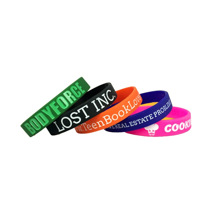 

Wholesale engraved custom silicone rubber elastic wrist hand band wristband bracelets, Customized color