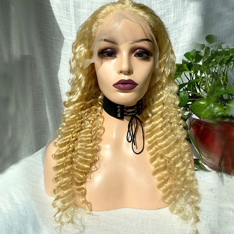 

raw human hair virgin deep south korea 613 blonde lace front wig
