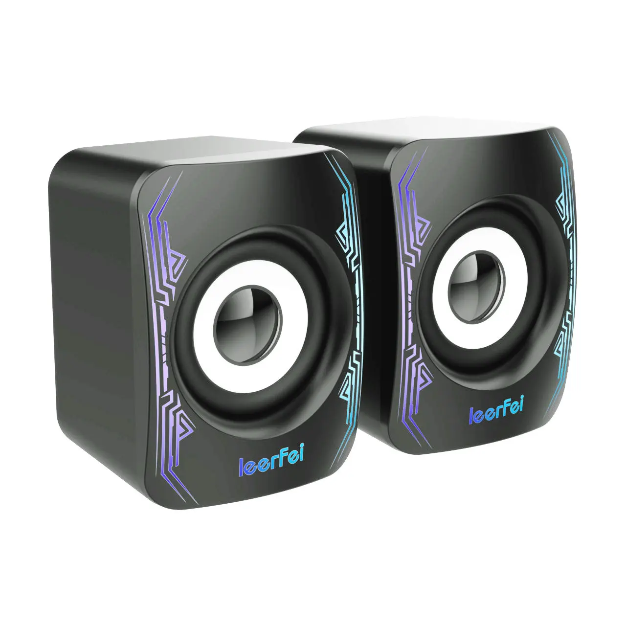 

Cool Computer Speaker with USB Input Colorful RGB Lights Laptop Speaker