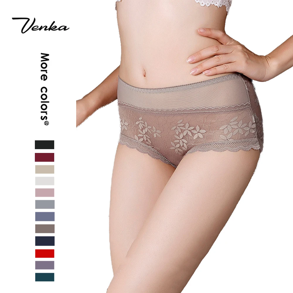 

New Design Plus Size Push Up Transparent Lady Underwear Lace Women See Through Seamless Panty Winter Panties, 12 colors