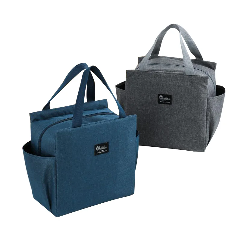 

Hot simple design insulation double pocket large capacity bento bag fresh insulated lunch bag
