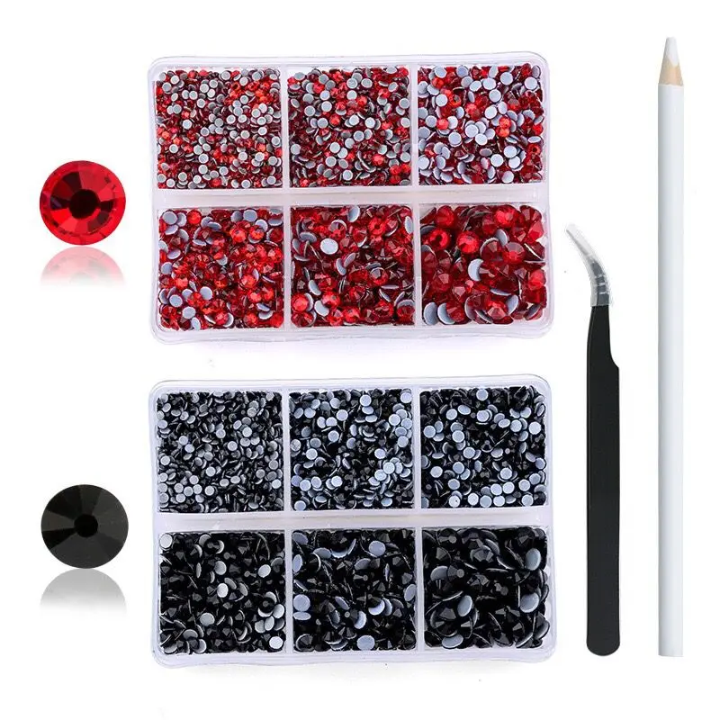 

K9 Glass Crystal Nail Loose Diamond Rhinestones Supplies Nail Art Tools, Colorful