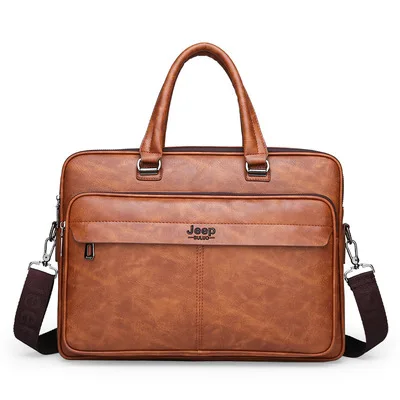 

New Trendy Korean Business Briefcase Single-Shoulder Computer Bag Men'S Large-Capacity Computer Messenger Bag