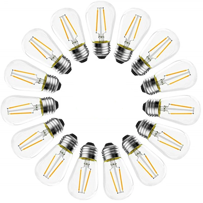 Holiday Decoration String Bulb Replacement Filament S14 2W