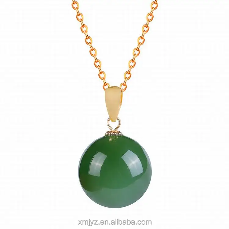 

Certified 18K Gold Natural Hetian Jade Sapphire Pendant