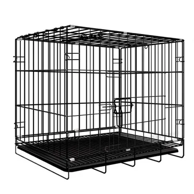 

Amazon hot selling pet cage durable black blue pink metal dog cat cage for small middle and large size pets