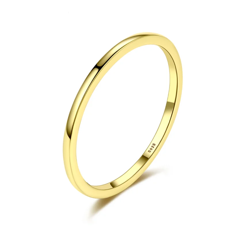 

925 Silver Ring Jewelry Women Sterling Silver Ring Bands Blanks Gold Ring Girl, As the picture shows