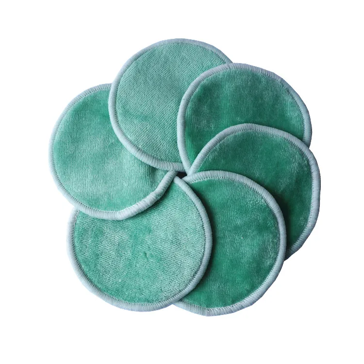 
Amazon hot selling Bamboo cotton cloth facial cleansing rounds pad 