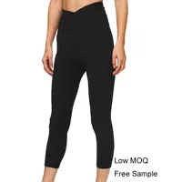

Private Label Nylon Cross Waist Tummy Control Dry Fit 3/4 Capri Yoga Leggings Pants Wholesale