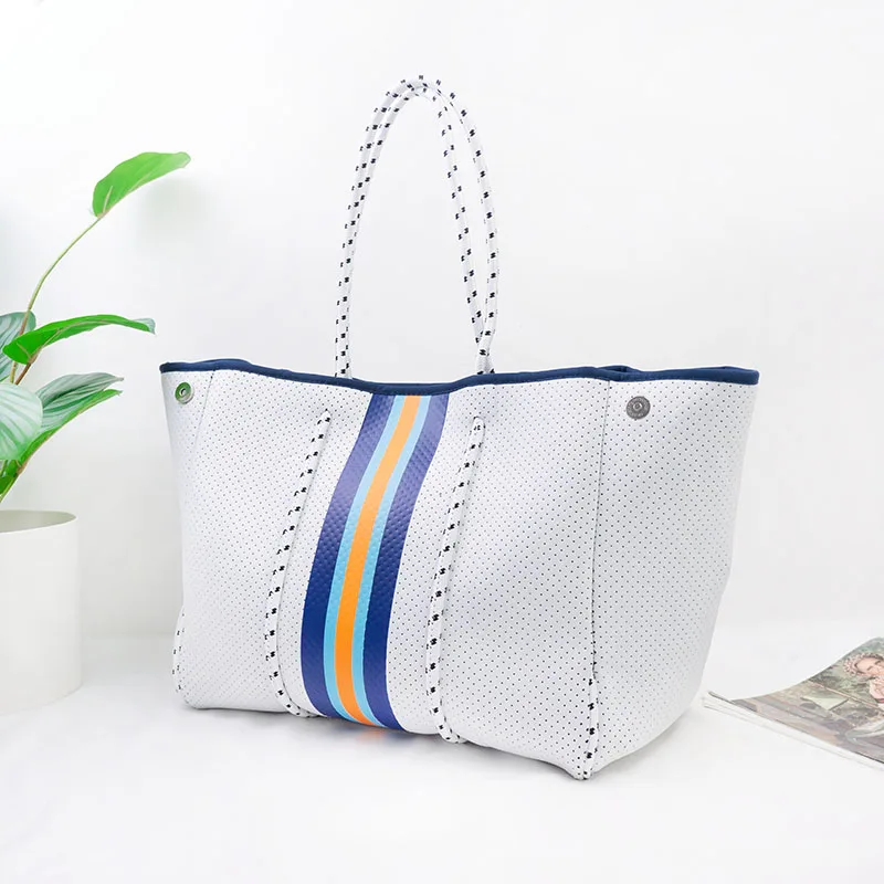 

Neoprene beach tote bag women shopping bag light and soft fabric Extra large capacity eco-friendly single shoulder bag