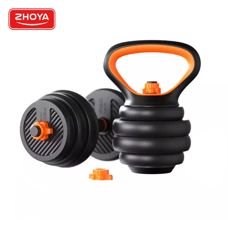 

Zhoya Factory Customization 6 In 1 Kettlebell Weight Set Home Gym Adjustable Dumbbell Barbell