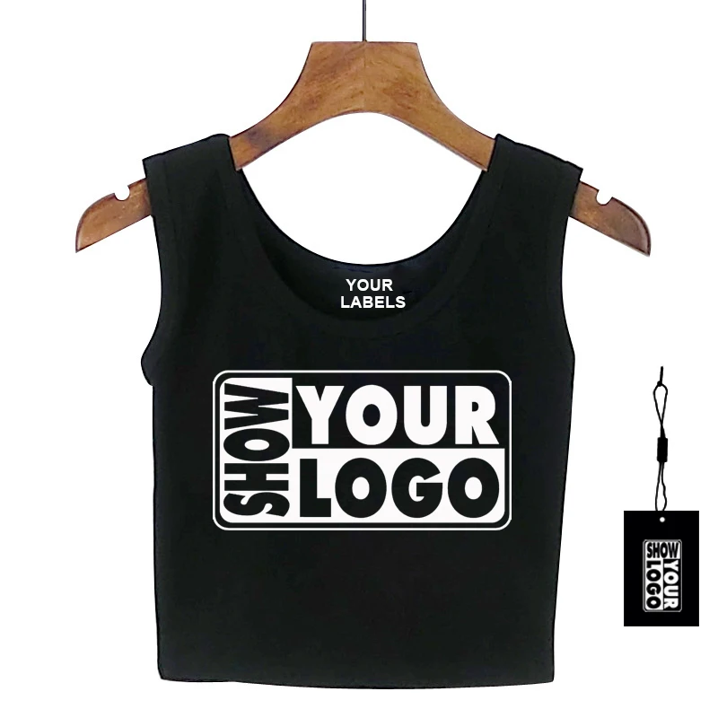 Paypal Accept Free Labels Custom Screen Printing Your logo or Design Women Crop tank Top With Mix Size Colors and Your Designs