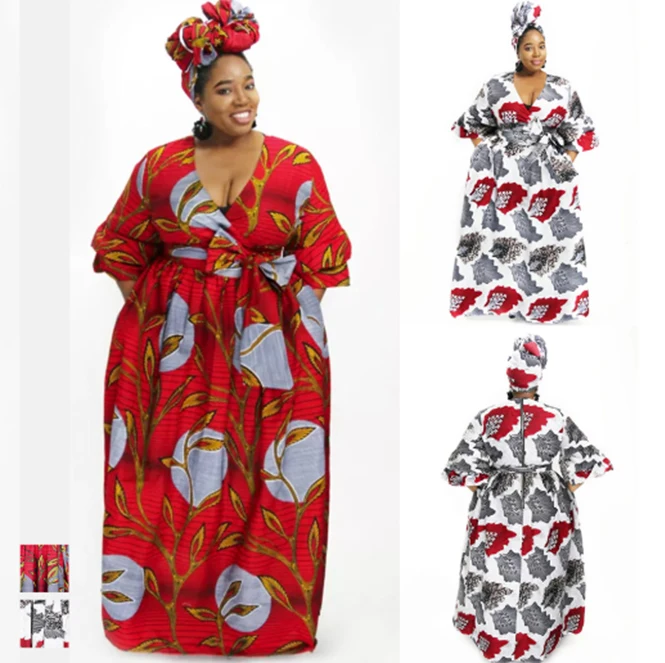 

Kitenge Dresses African Clothing Dresses Print Ready to Ship New Style Sublimation Women Sexy Designs Plus Size African Headtie, Customized color