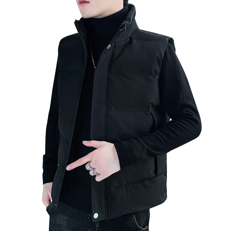 

Men Outdoor Polyester quilted sponge puff body warmer vest