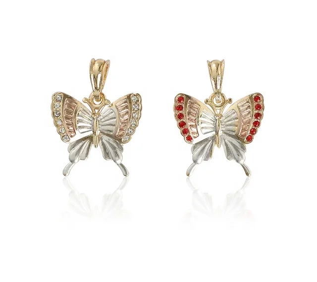 

fashionable glamour high quality three color butterfly pendant