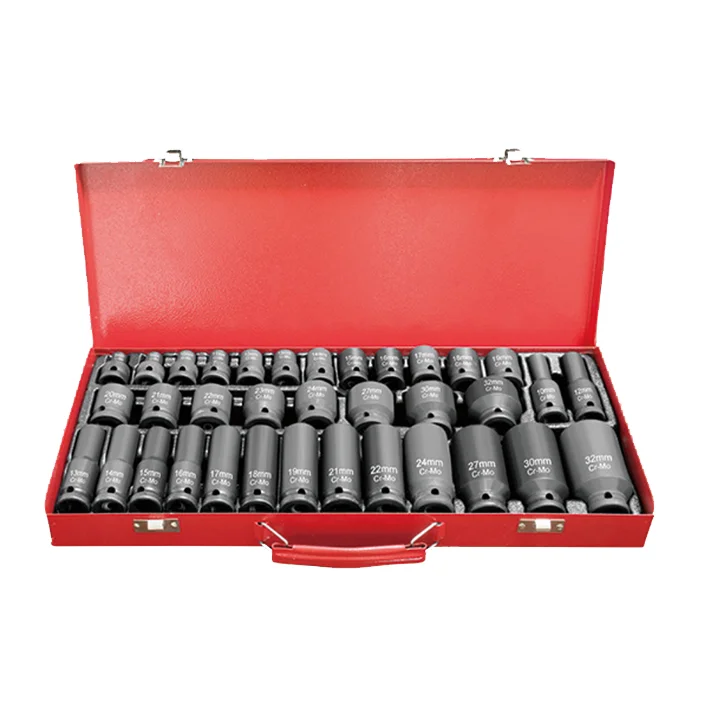 

35Pcs 1/2 inch Deep socket set tool kit impact wrench socket set