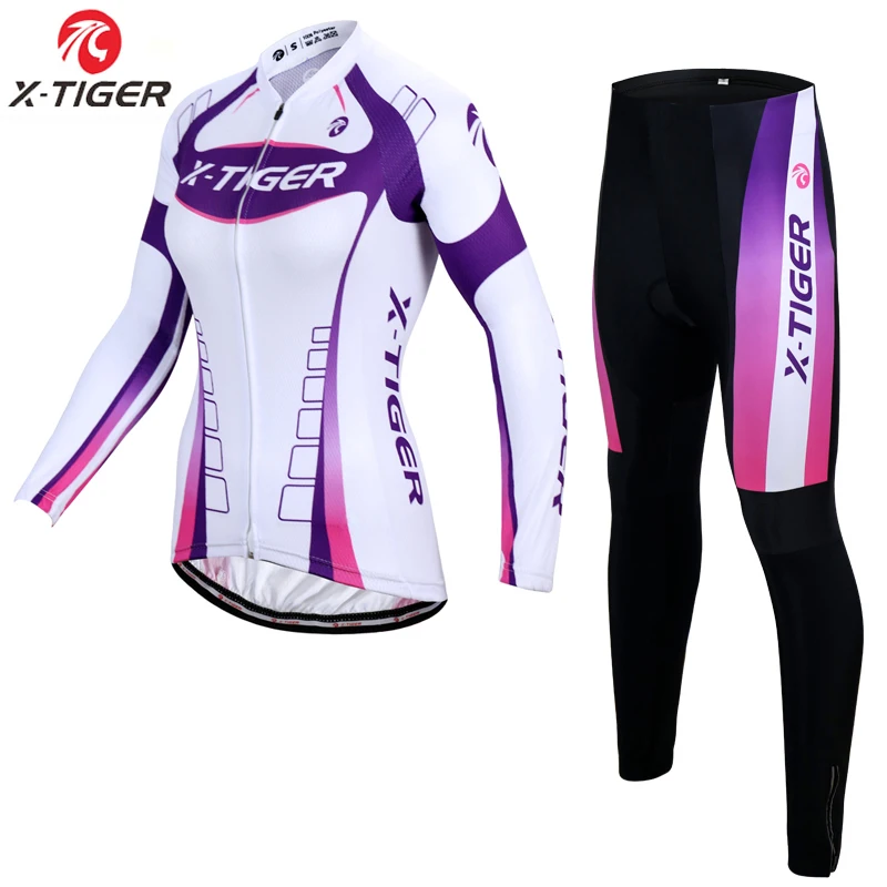 

X-TIGER Women Thermal Mountain Bike Cycling Clothing Bicycle Cycling Clothes Roupa De Ciclismo Invierno Cycling Jersey Sets