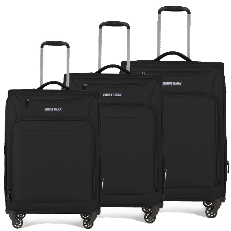 

Hot sales soft luggage set business travel suitcase lightweight with digital lock nylon case suitcase, Red or customized color