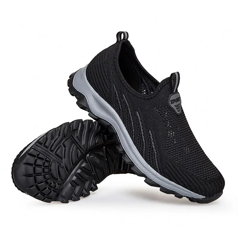 

new trend Mens Shoes Made In China Bulk Black Sheos New Design Mesh Sneaker 2021, Black;grey