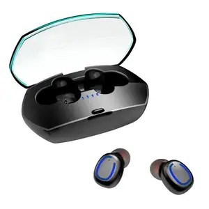 TWS Bluetooth Earphones 5.0 mini headphone with charging case Support music cut songs for mobile phone, computers, Tablet