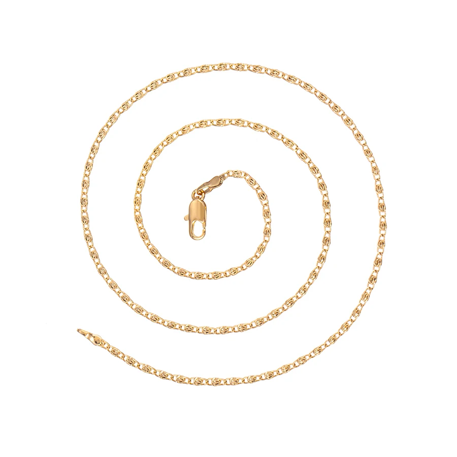 

47005 xuping Fashion classic twisted spiral rising charm chain necklace
