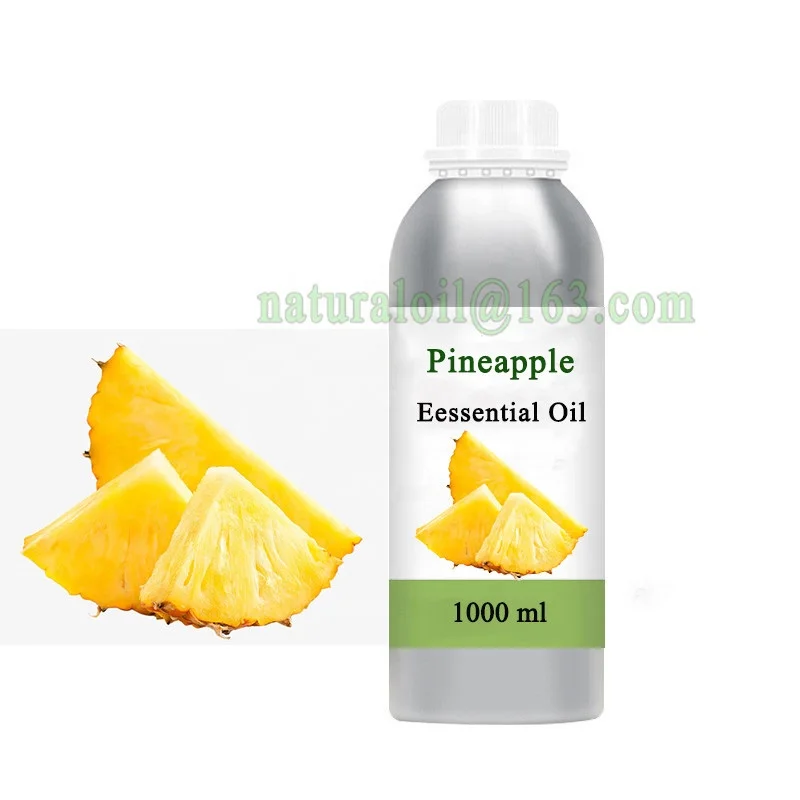 

100% pure natural organic pineapple essential oi For cosmetic skincare body lotion hair shampoo shower gel candle Soap making, Light yellow