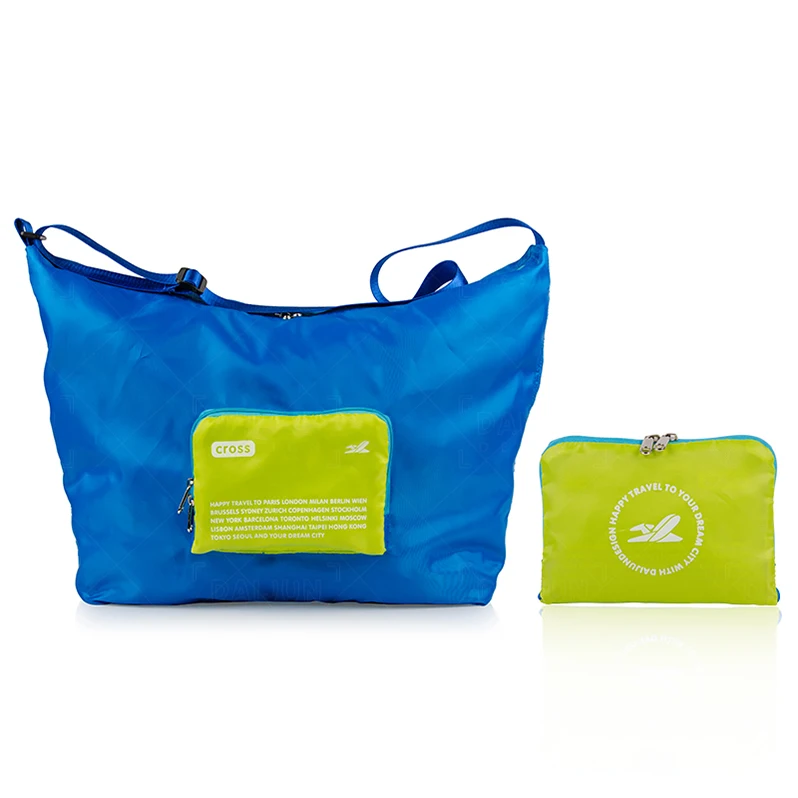 

Custom polyester shoulder folding new design travel bag storage foldable travel bag sets for women, Customized