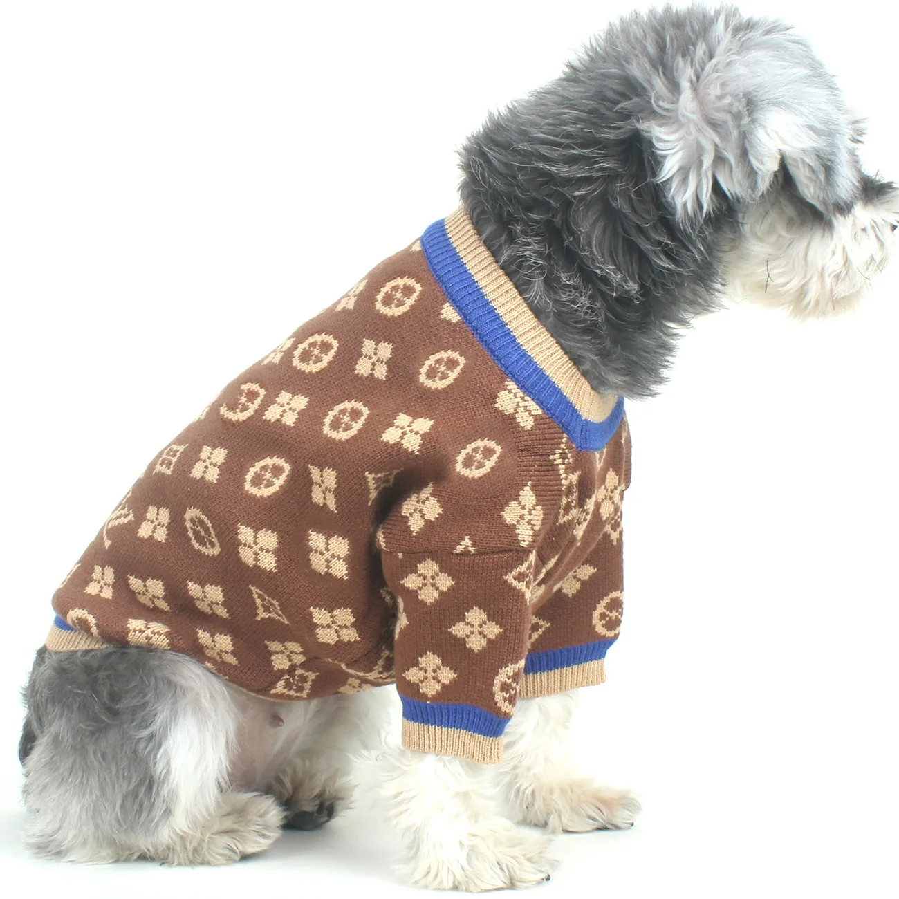 

Spring Autumn Luxury Knitted Dog Sweater Warm Pet Winter Dog Clothes