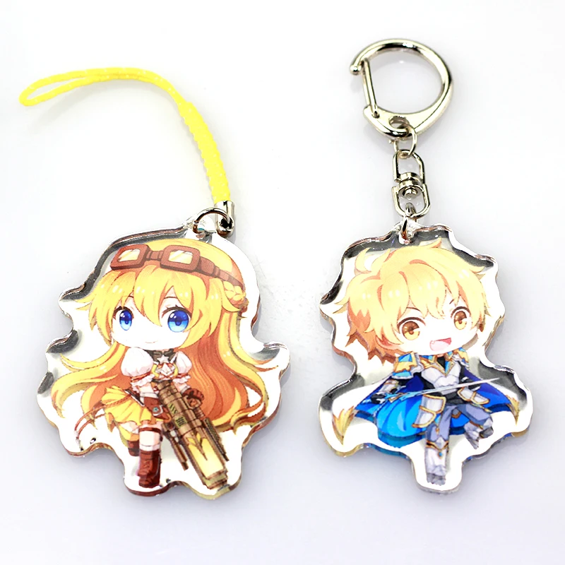 
NO MOQ eco friendly material custom acrylic keychain manufacturer charm printing with your design 