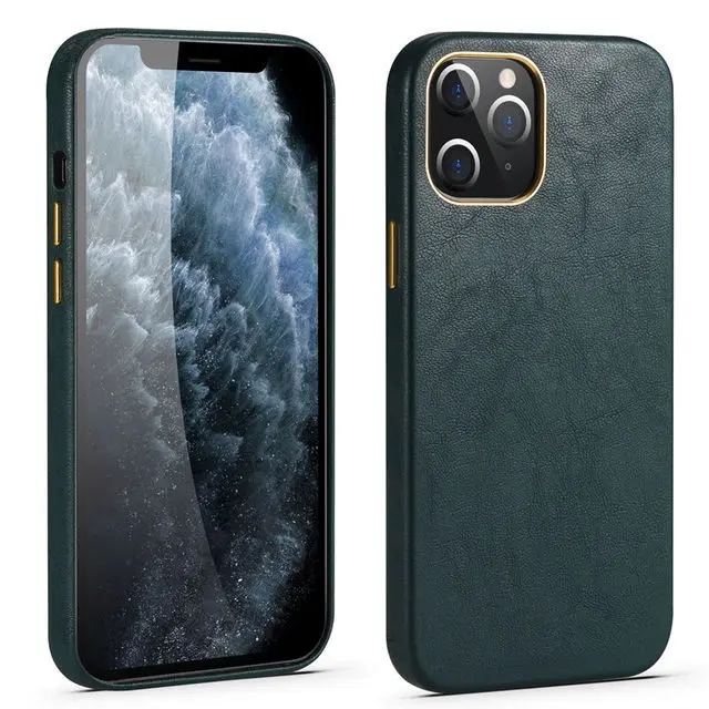 

High Quality Genuine Leather Case for iPhone Case Real Leather Luxury Back Phone Cover, 5 colors