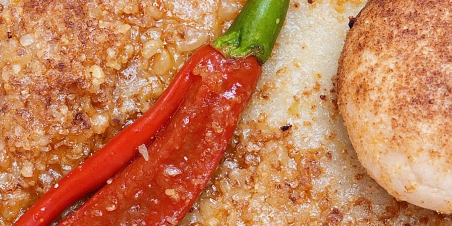 Traditional Szechuan dish with vibrant red sauce
