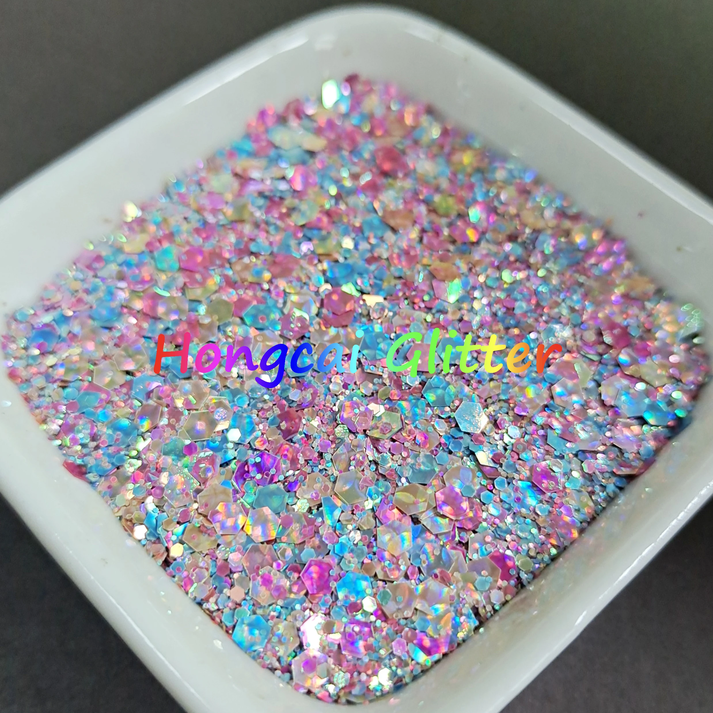 Wholesale 3D Holographic Mixed Glitter Bulk Chunky Mix Cat Eyes Glitter for Christmas Decorations Gifts Craft Nails Art