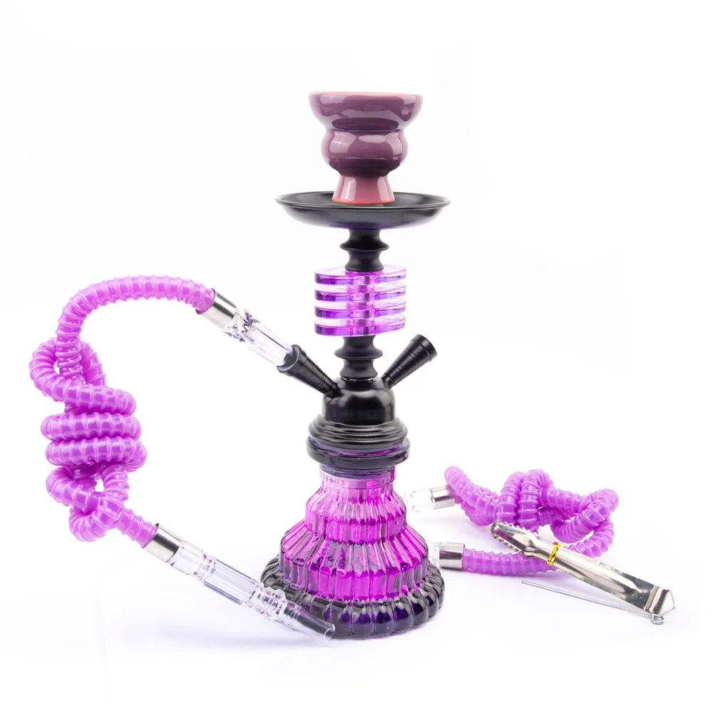 

High Quality Double Pipe Shisha Bottle Stem Cup Hookah Portable, Colorful