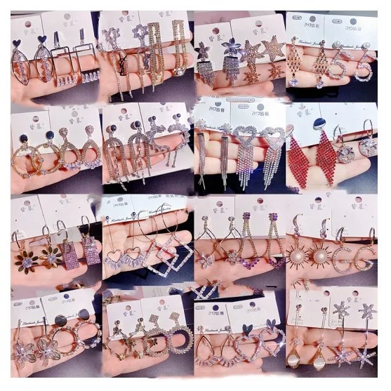 

PUSHI jewelry Cheap Factory Price Drop earrings fashion long earrings women wholesale earrings mixed lot