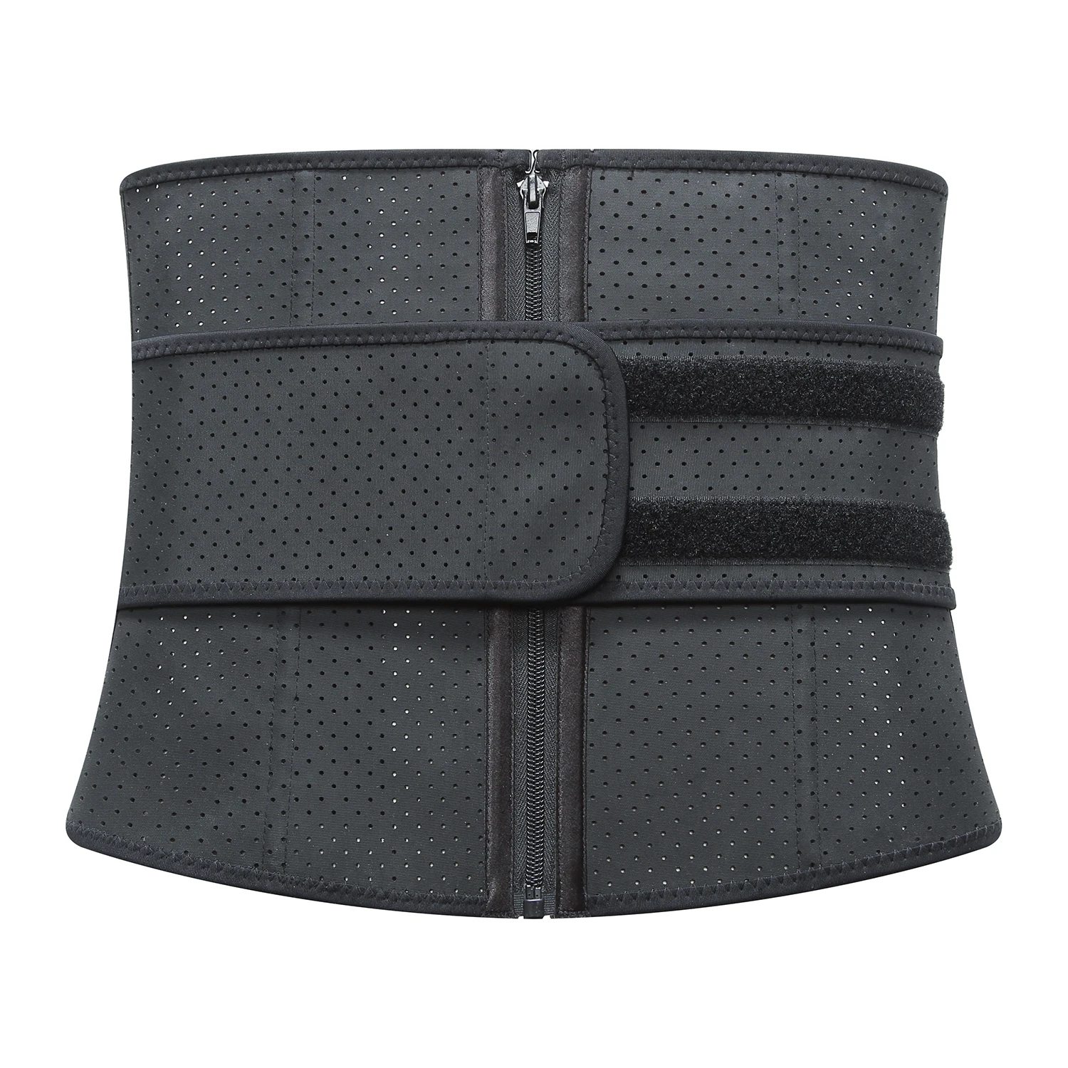 

2021 New Custom Private Label Double Compression latex Waist Trainer Corset, Black